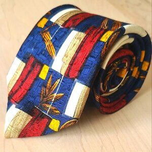 ZEGNA Vintage Silk Tie Wheat Pattern